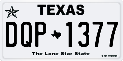 TX license plate DQP1377