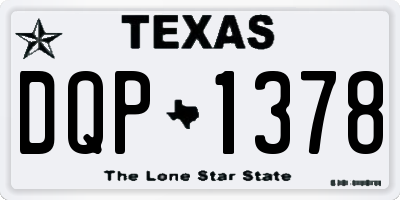 TX license plate DQP1378