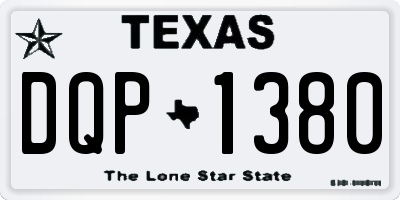 TX license plate DQP1380