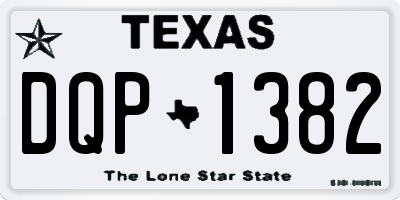 TX license plate DQP1382