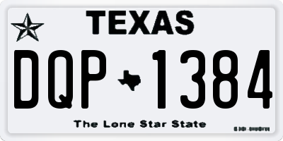 TX license plate DQP1384