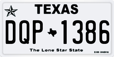 TX license plate DQP1386