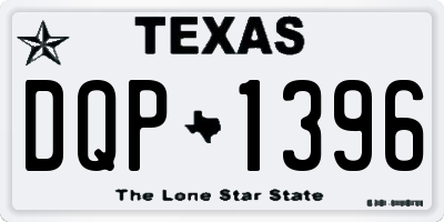 TX license plate DQP1396