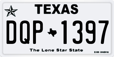 TX license plate DQP1397