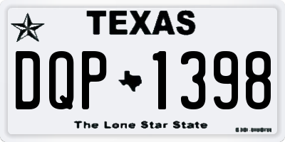 TX license plate DQP1398