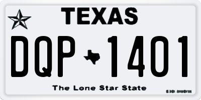 TX license plate DQP1401