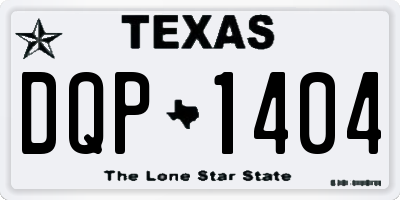 TX license plate DQP1404