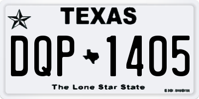 TX license plate DQP1405