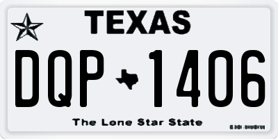 TX license plate DQP1406