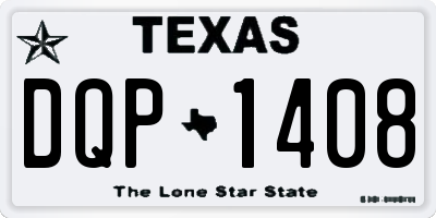 TX license plate DQP1408