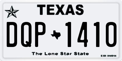 TX license plate DQP1410