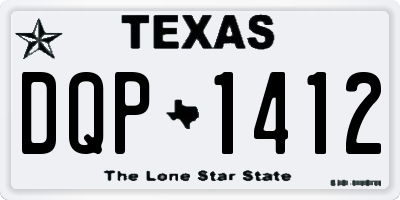 TX license plate DQP1412