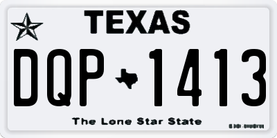 TX license plate DQP1413