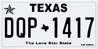 TX license plate DQP1417