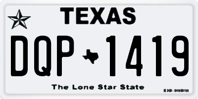 TX license plate DQP1419