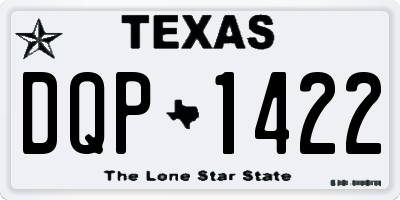 TX license plate DQP1422