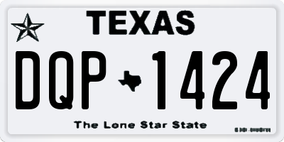 TX license plate DQP1424