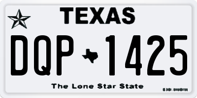 TX license plate DQP1425