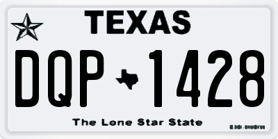 TX license plate DQP1428