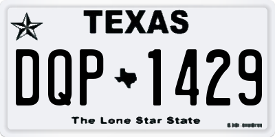 TX license plate DQP1429
