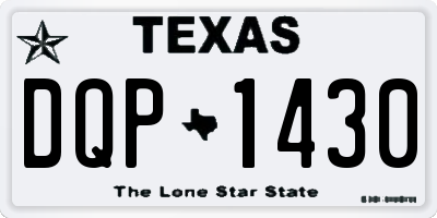 TX license plate DQP1430