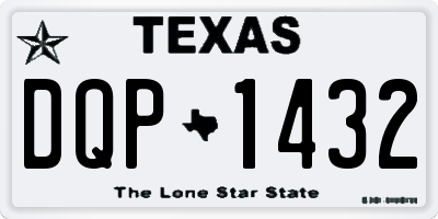 TX license plate DQP1432