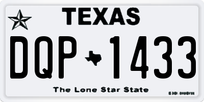 TX license plate DQP1433