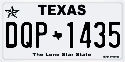 TX license plate DQP1435