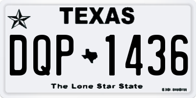 TX license plate DQP1436