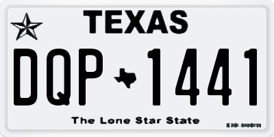 TX license plate DQP1441