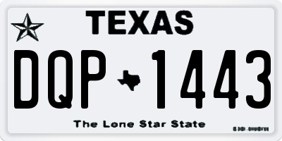 TX license plate DQP1443