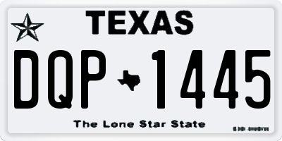 TX license plate DQP1445