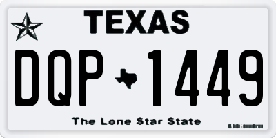 TX license plate DQP1449