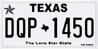 TX license plate DQP1450