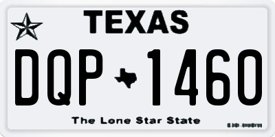 TX license plate DQP1460
