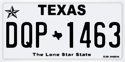 TX license plate DQP1463