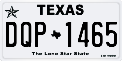 TX license plate DQP1465
