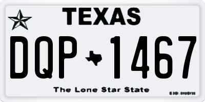 TX license plate DQP1467
