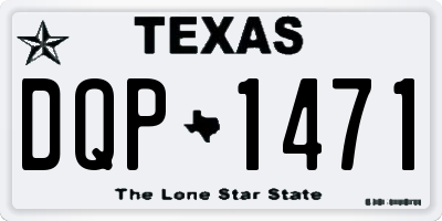 TX license plate DQP1471