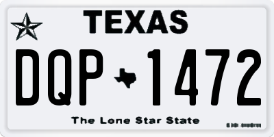 TX license plate DQP1472