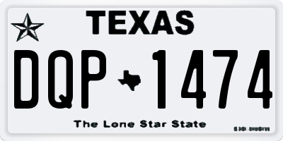 TX license plate DQP1474