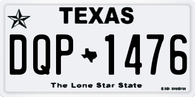 TX license plate DQP1476