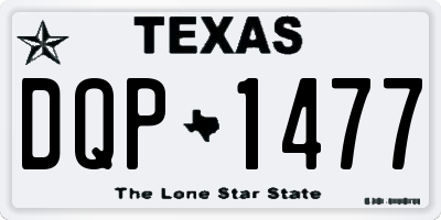 TX license plate DQP1477