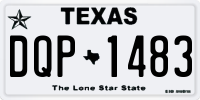 TX license plate DQP1483