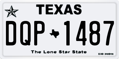 TX license plate DQP1487