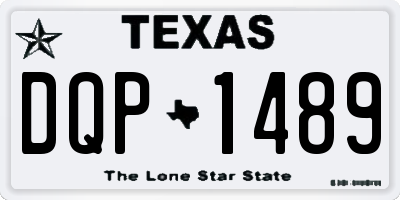 TX license plate DQP1489