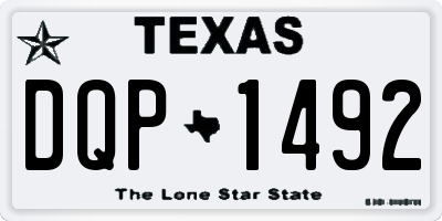 TX license plate DQP1492