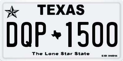 TX license plate DQP1500