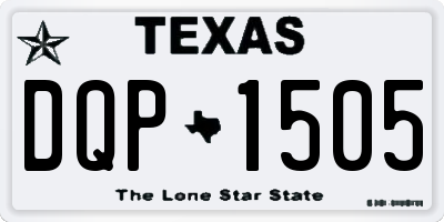 TX license plate DQP1505