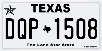 TX license plate DQP1508